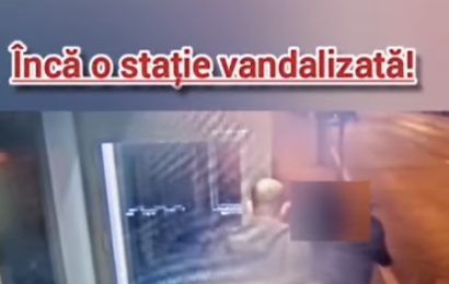 Video: Stație de troleibuz vandalizată în Târgu Jiu 